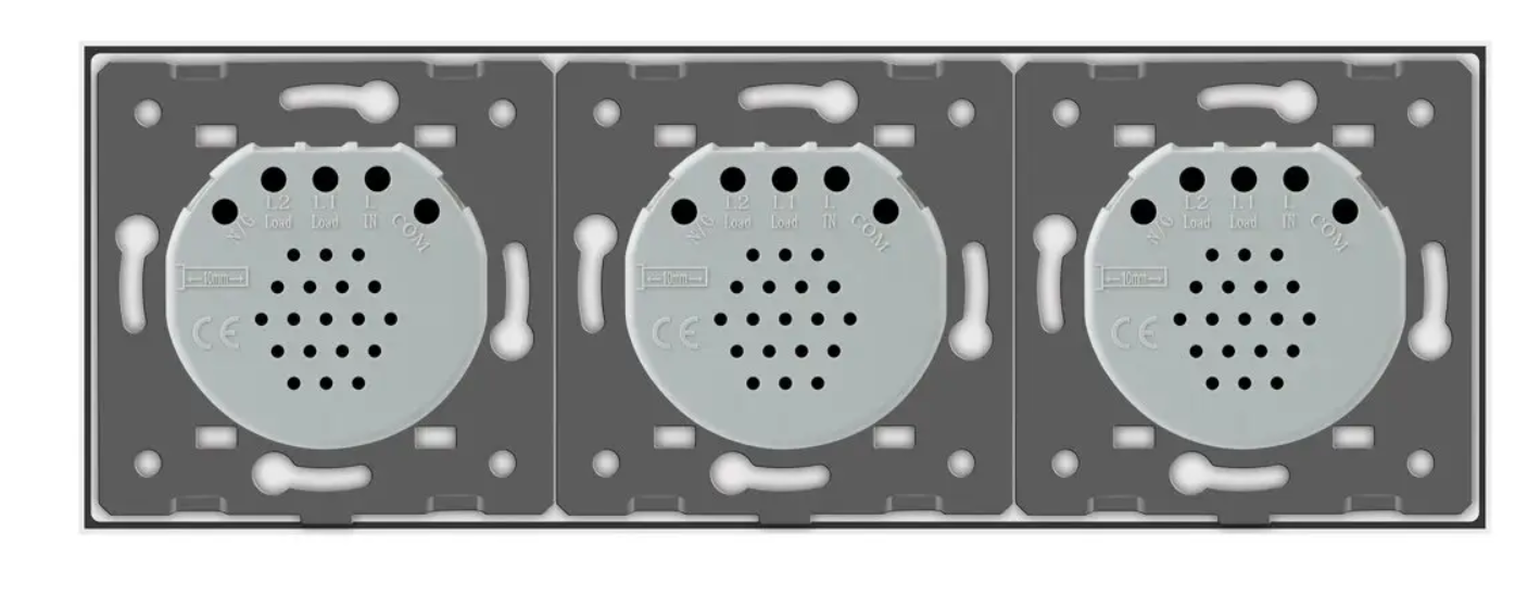Фото 4 Умный сенсорный ZigBee выключатель 6 сенсоров 2-2-2 белое стекло Livolo