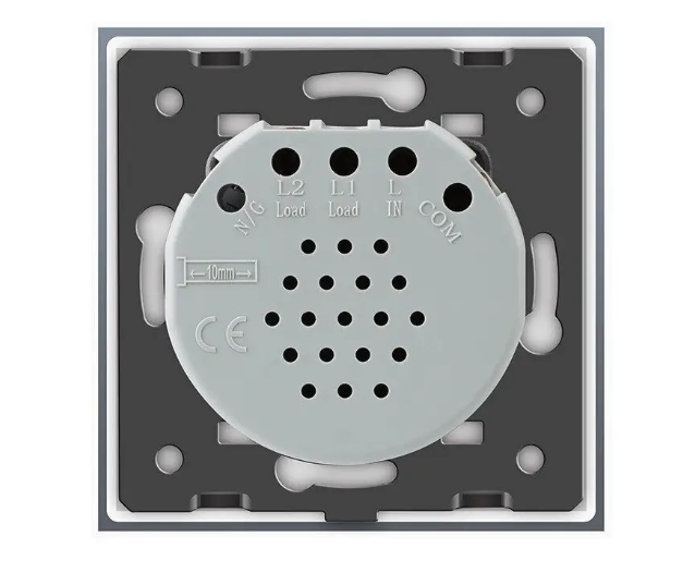 Фото 3 Умный сенсорный проходной выключатель ZigBee 1 сенсор белое стекло Livolo