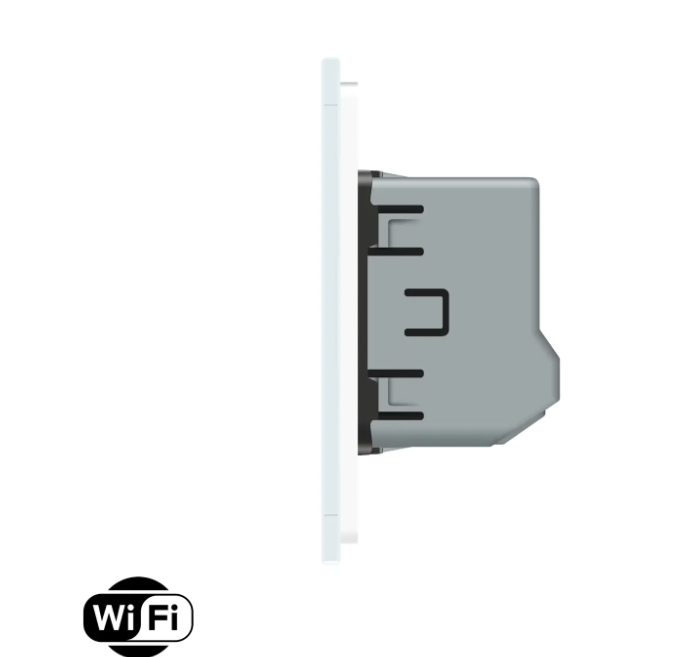 Фото 3 Розумний сенсорний прохідний вимикач Wi-Fi 1 сенсор біле скло Livolo