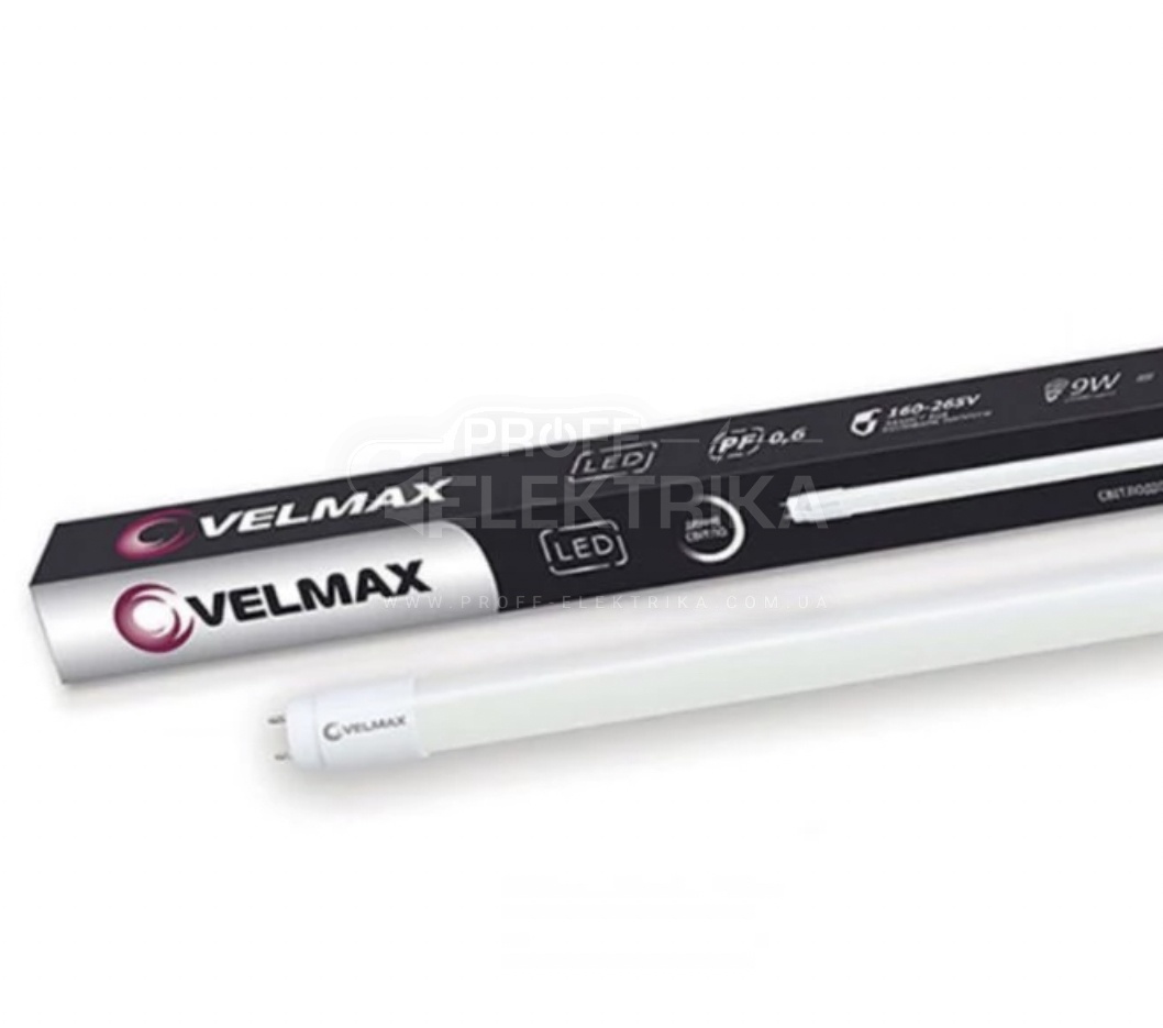 Фото Лампа LED T8 1,2m 18W 6200К Velmax