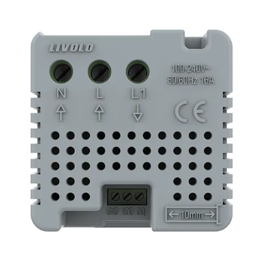 Фото 4 Механізм розумний програмований терморегулятор із зовнішнім датчиком температури для теплої підлоги чорний Livolo