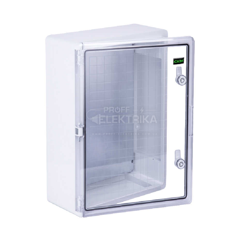 Фото Бокс монтажный пластиковый + панель прозрачные двери IP65 (200*300*130) СКИМ