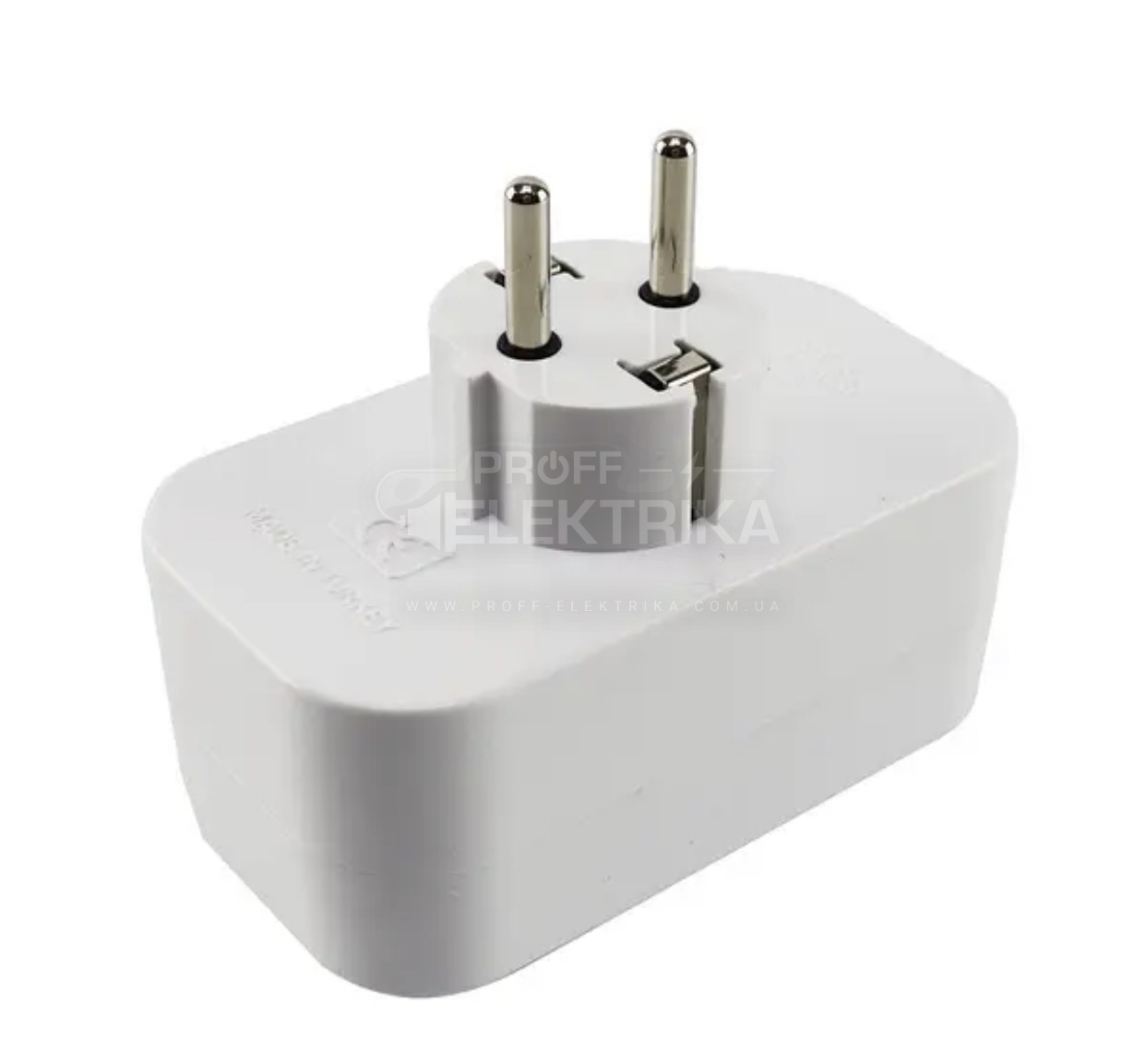 Фото 2 Двойник-разветвитель с заземлением 16 А прямой Multusan