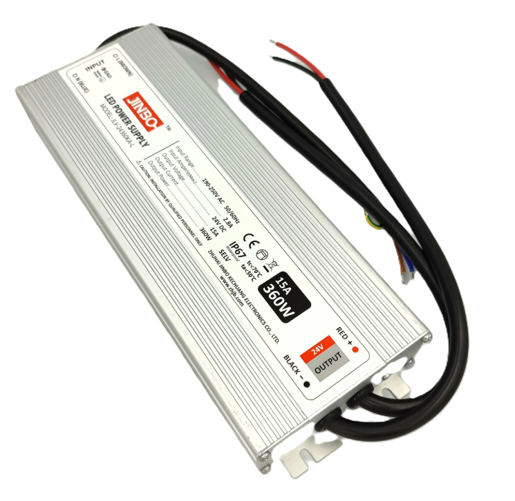 Фото 2 Блок живлення JLV-24360КА-L 24v 360W IP65 JINBO