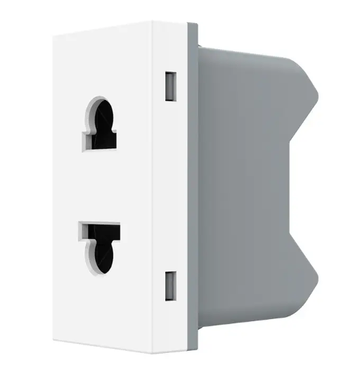 Фото Механізм універсальна розетка 2 в 1 білий Livolo