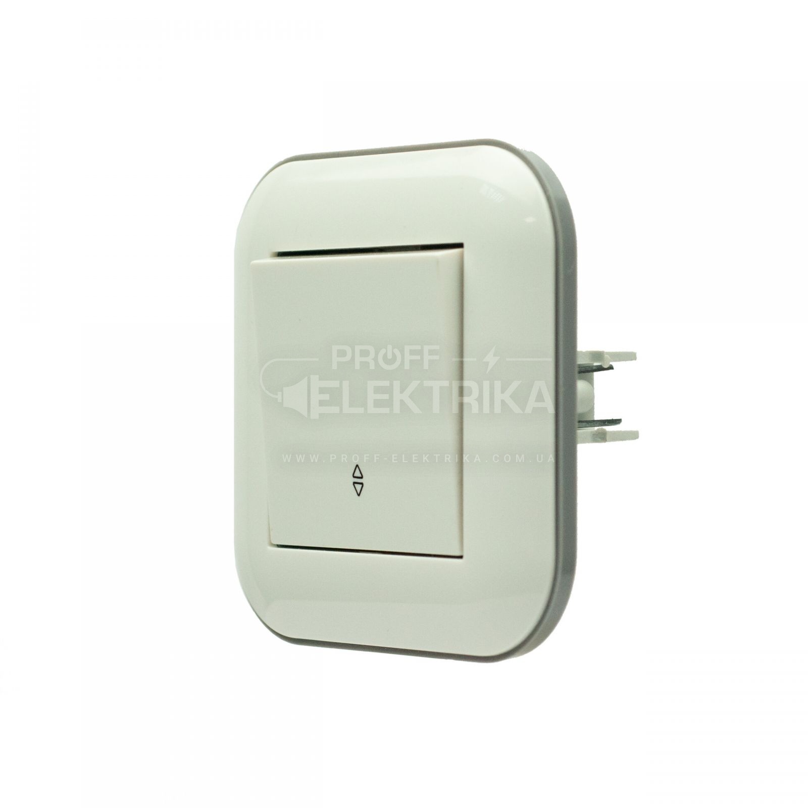 Фото 2 Выключатель проходной одноклавишный Белый серый LOFT