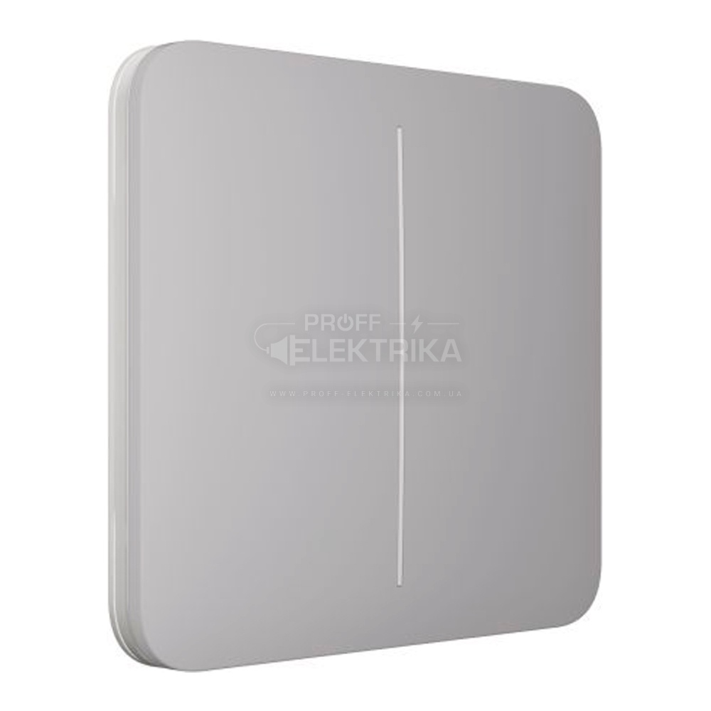 Фото 2 Розумний двоклавішний вимикач Ajax LightSwitch світло-сірий