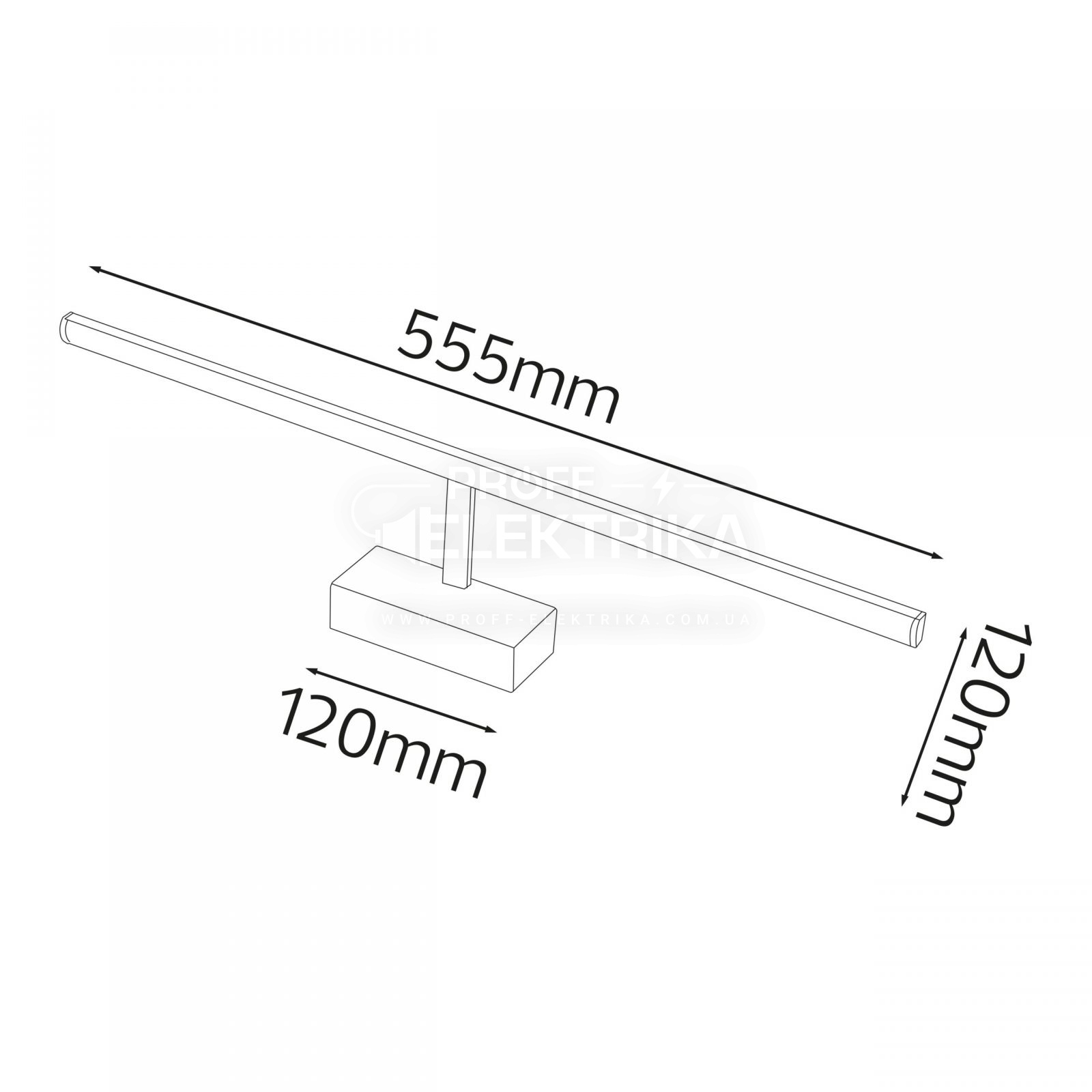 Фото 2 Светодиодная подсветка зеркал-картин KANARYA-12 Черный HOROZ