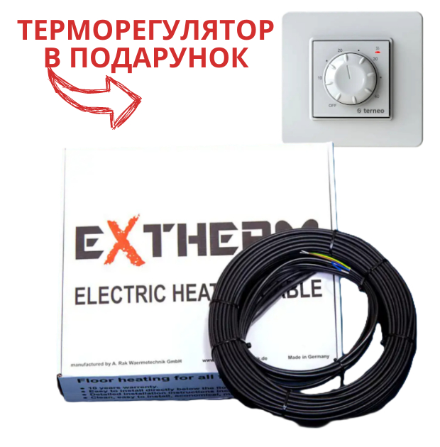 Фото Нагрівальний кабель Extherm ETT ECO 30-1080