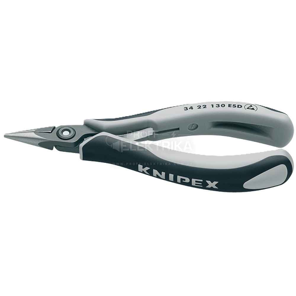 Фото Прецизионные плоскогубцы захватные для электроники антистатические KNIPEX 34 22 130 ESD