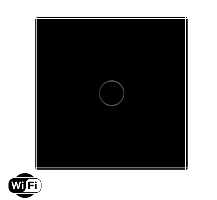 Фото 2 Умный сенсорный проходной выключатель Wi-Fi 1 сенсор черное стекло Livolo