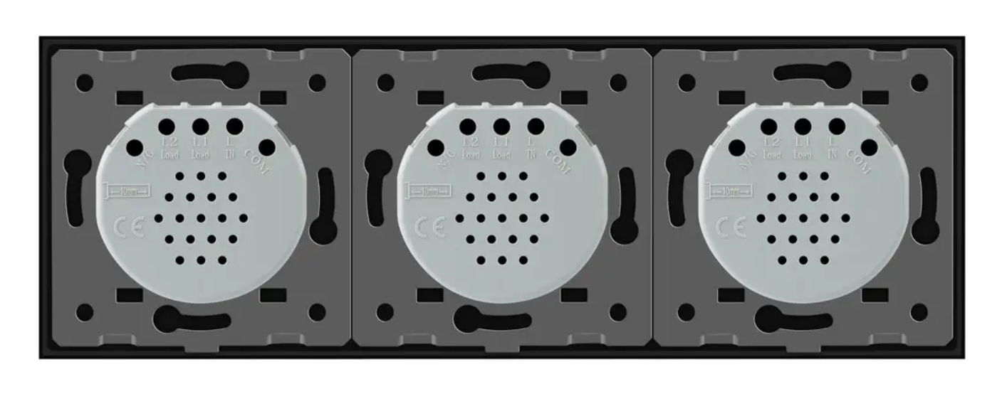 Фото 3 Розумний сенсорний ZigBee вимикач 4 сенсора 1-1-2 чорне скло Livolo