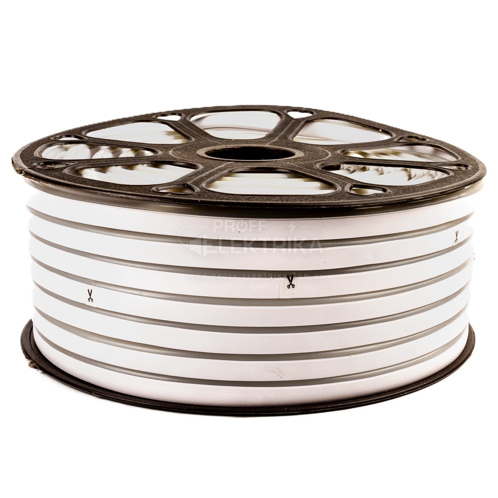 Фото 2 Світлодіодна стрічка NEON 120W 12V-6W/m IP65 8*16mm WHITE #55-W