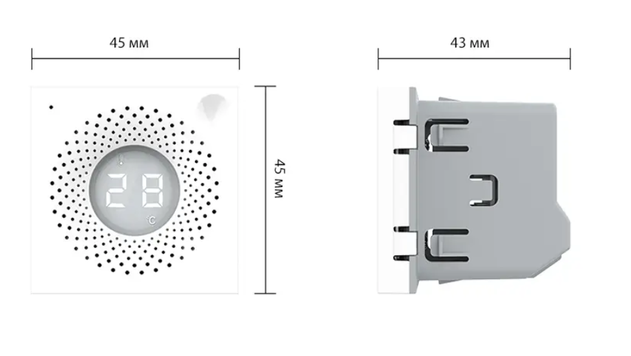 Фото 5 Механізм розумний датчик температури та вологості ZigBee білий Livolo
