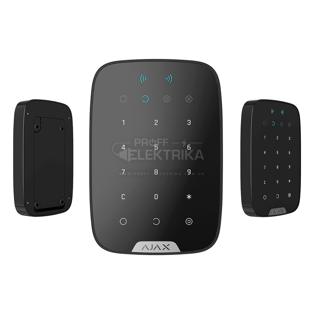 Фото 5 Беспроводная клавиатура с поддержкой защищенных бесконтактных карт и брелоков Ajax KeyPad Plus черная