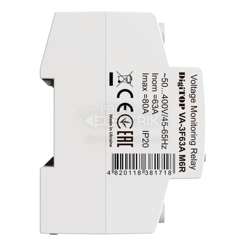 Фото 3 Трехфазное реле напряжения с контролем тока VA-3F63A M6R DigiTOP