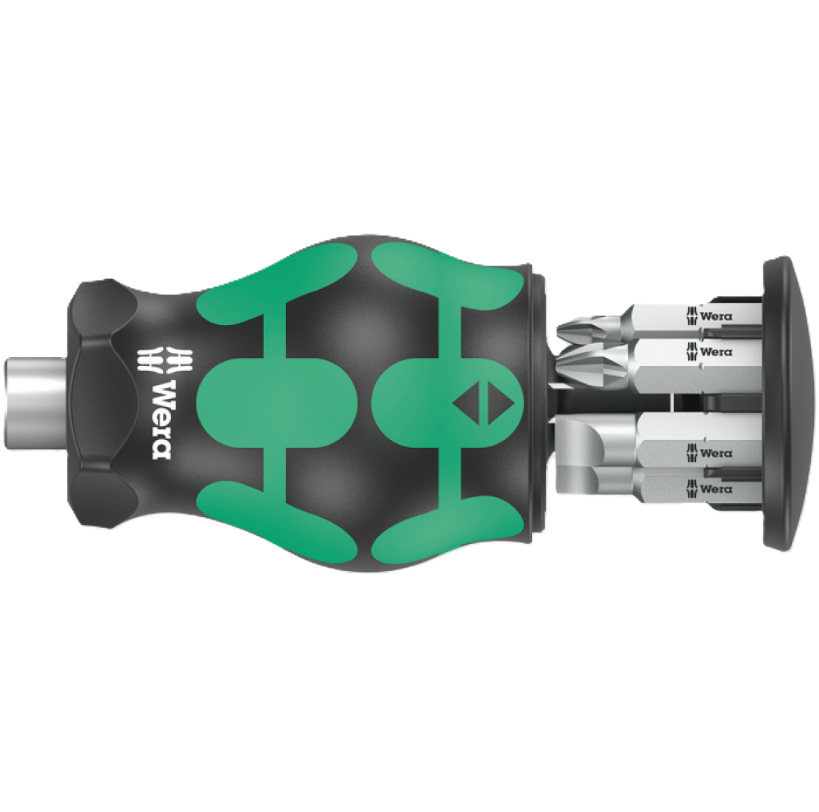 Фото 2 Ручка-битодержатель WERA Kraftform Kompakt Stubby Magazin 4 05008877001