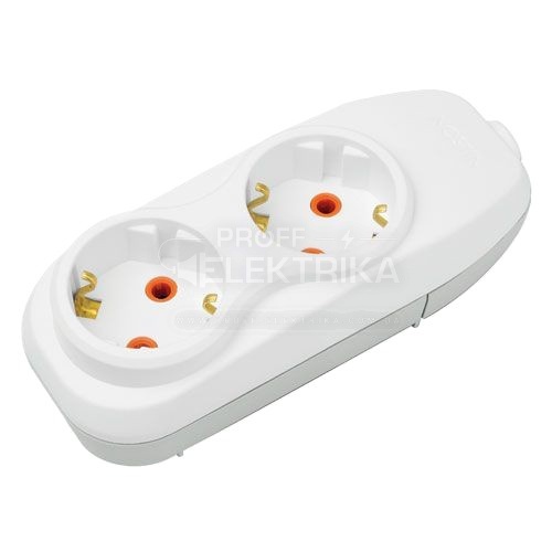 Фото Колодка Nilson 2 гнізда із заземленням 42130100