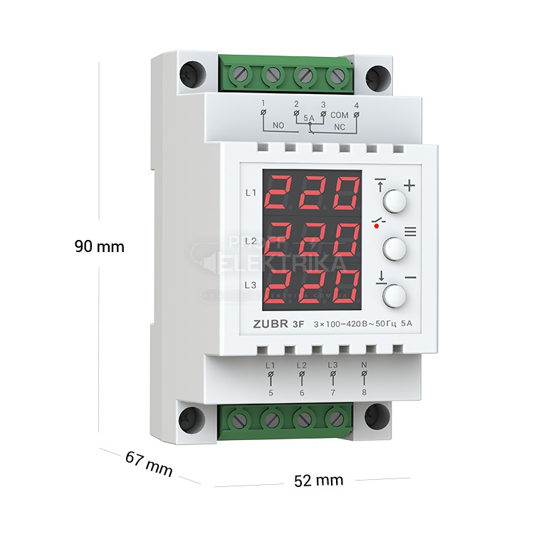 Фото 3 Реле напряжения ZUBR 3F