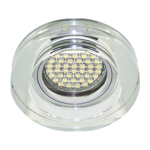 Фото 2 Вбудований світильник Feron 8080-2 під лампу з підсвічуванням срібло