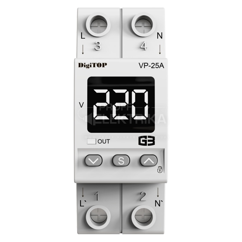 Фото 2 Реле напряжения VP-25A M2W DigiTOP