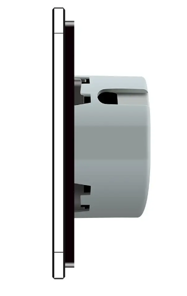 Фото 2 Сенсорний вимикач 2 сенсори чорне скло Livolo