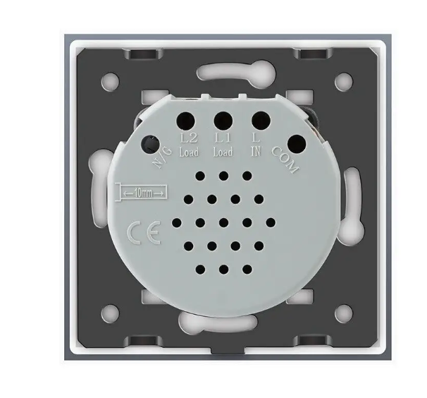 Фото 4 Безконтактний прохідний перехресний вимикач 1 сенсор біле скло Livolo