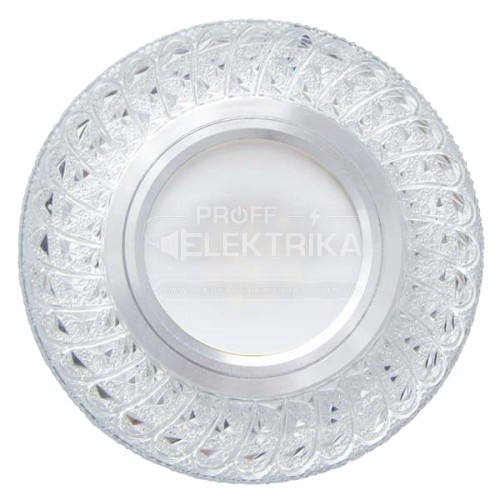 Фото 2 Встроенный светильник Feron 7057 под лампу с подсветкой прозрачный