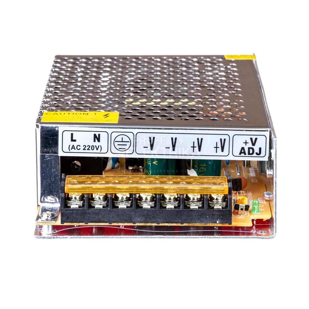 Фото 2 Блок питания 12V 180W 15A металлический перфорированный