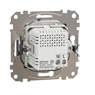 Фото 2 Розетка USB A+C 2,4A  Алюминий Sedna Design