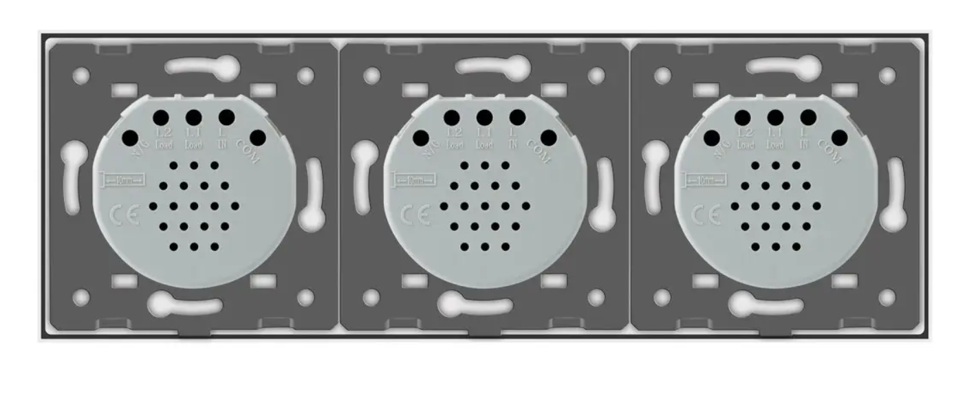 Фото 3 Умный сенсорный ZigBee выключатель 3 сенсора 1-1-1 белое стекло Livolo