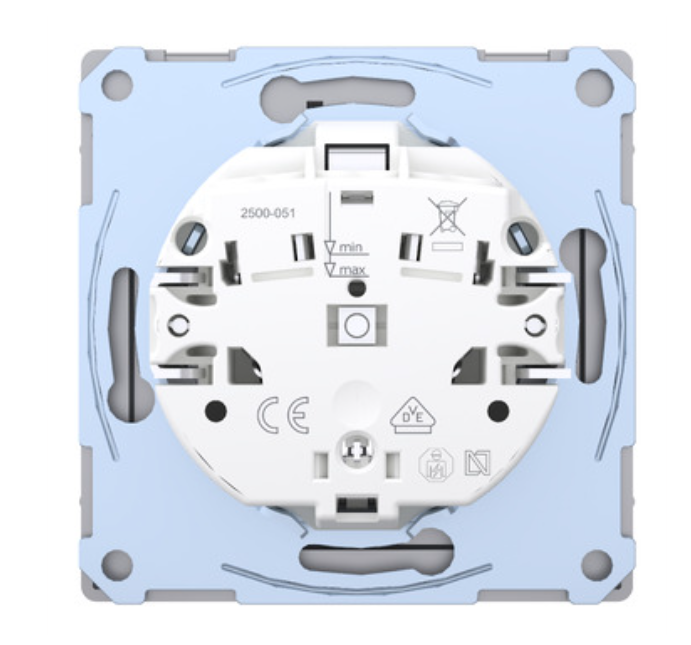 Фото 3 Розетка с заземлением и крышкой нержавеющая сталь IP44 D-Life Schneider Electric