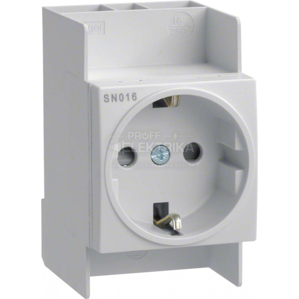 Фото розетка на DIN-рейку 250 В/16А SN016 HAGER