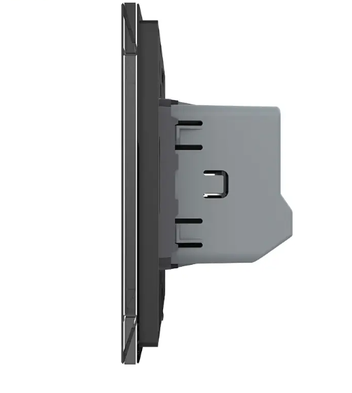 Фото 2 Сенсорная кнопка 1 сенсор 12/24V черное стекло Livolo