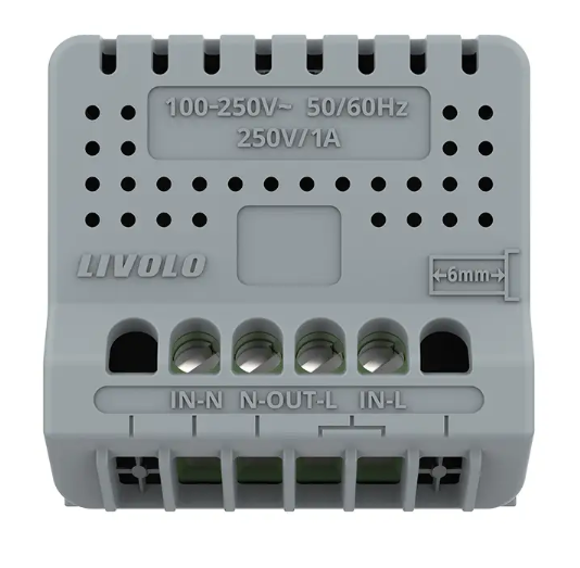 Фото 4 Механизм бесконтактный выключатель 1 сенсор Sense черный Livolo