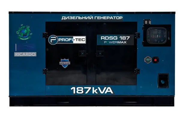 Фото Генератор дизельный PROFI-TEC RDSG187-3 Power MAX 187кВА/150кВт двигатель RICARDO Great Britain