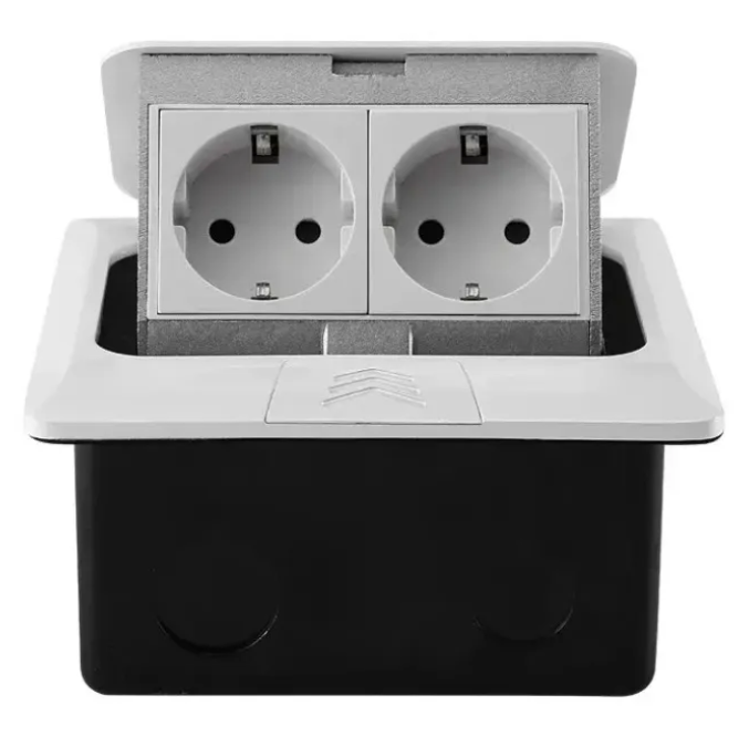 Фото Розетка в підлогу подвійна білий Livolo