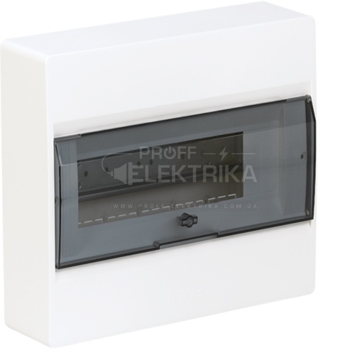 Фото Щит на 12 модулей накладной с прозрачной дверцей COSMOS