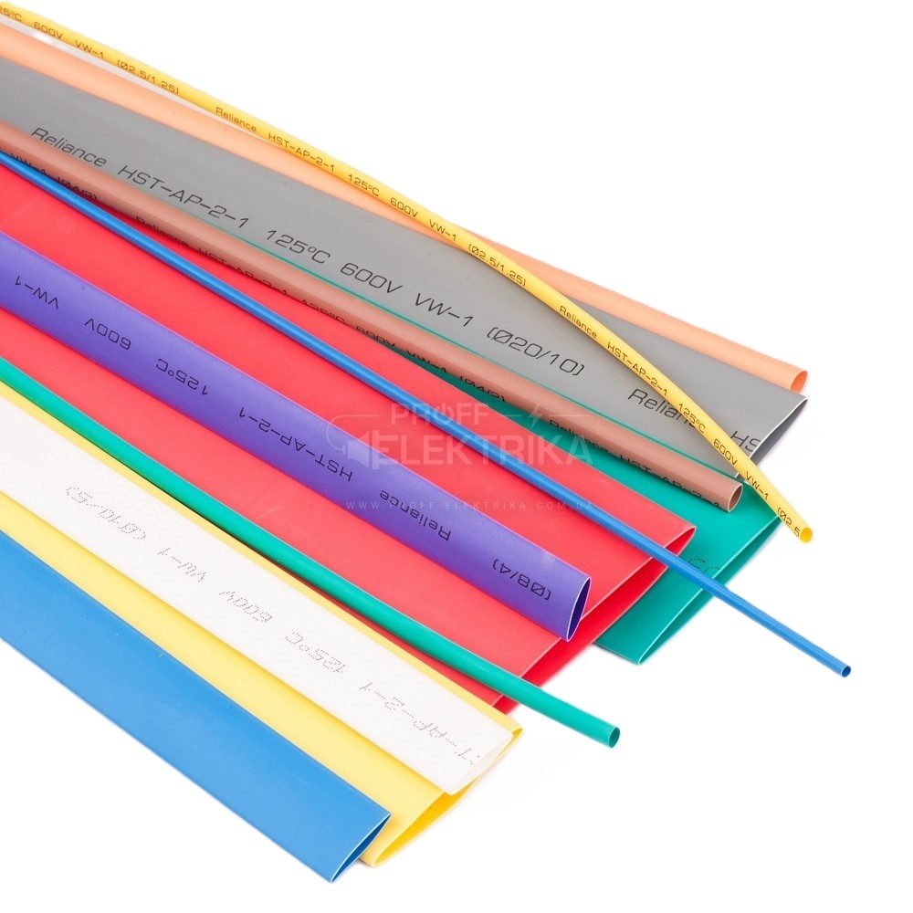 Фото Термоусадочная трубка HST-AP-2-1 НГ d-10/5 желтая Reliance