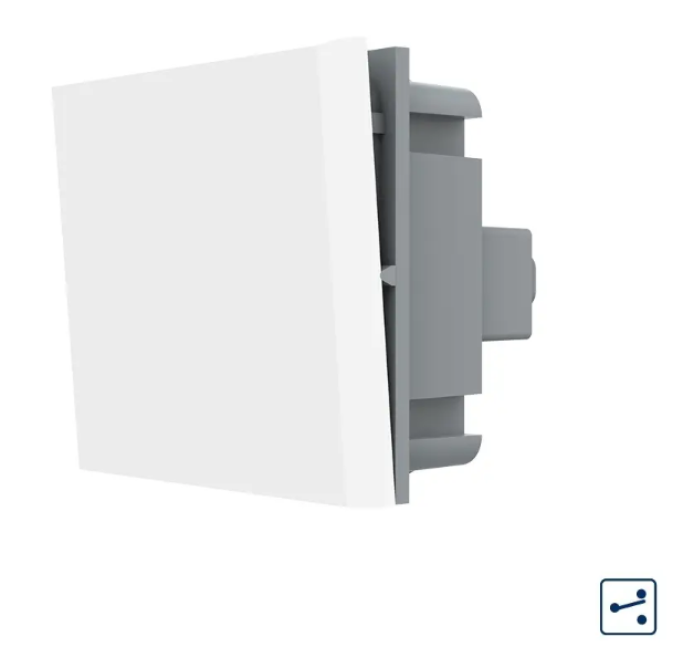 Фото Механизм одноклавишный проходной выключатель белый Livolo