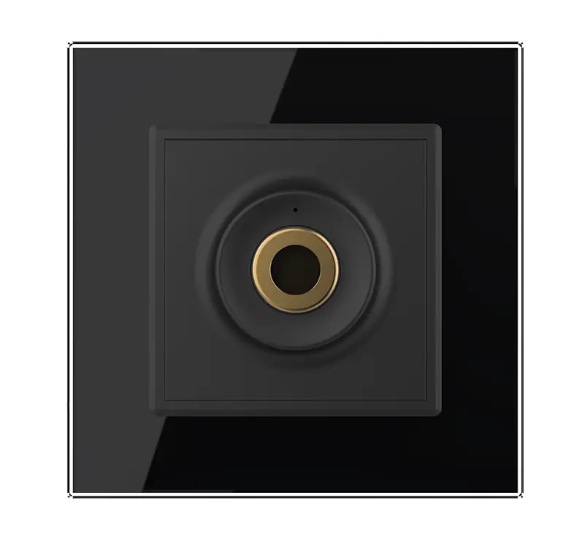 Фото Бесконтактный выключатель Sense 1 сенсор черное стекло Livolo