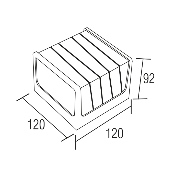 Фото 2 Светильник садово-парковый CUBE-G 8W 4200 K черный HOROZ 076-069-0008-010