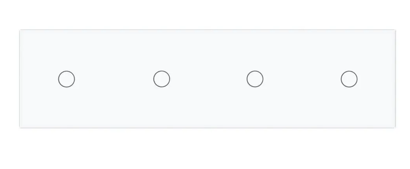 Фото 2 Сенсорний вимикач 4 сенсора 1-1-1-1 біле скло Livolo