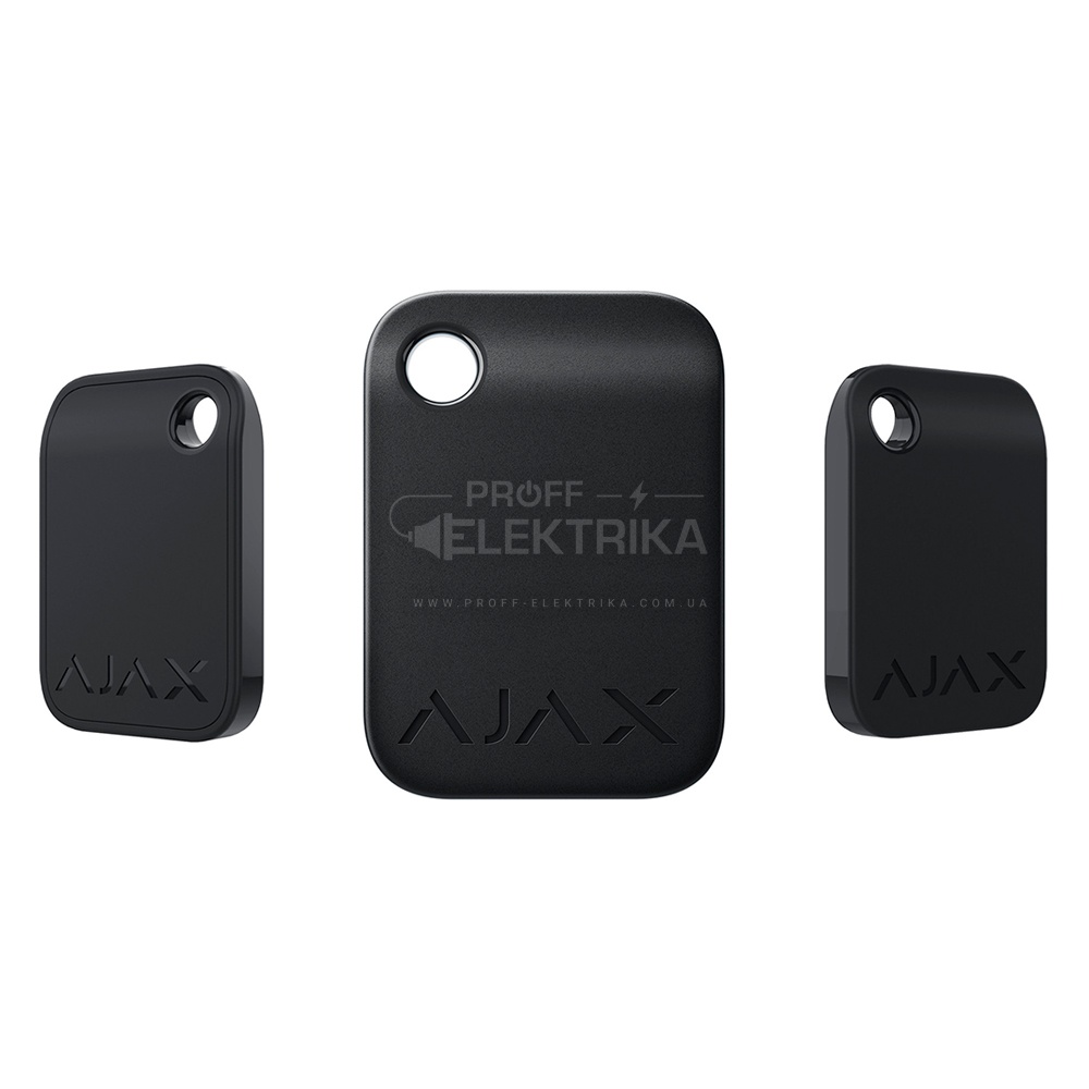 Фото 4 Брелок для управління охоронною системою Ajax Tag чорний 3 шт.