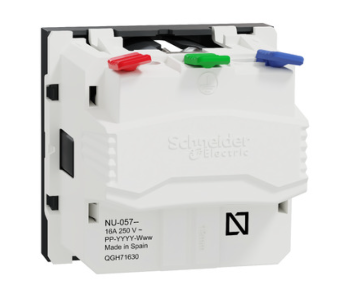 Фото 4 Розетка с заземлением и шторками 16А самозажимные клеммы антрацит UNICA NEW Schneider Electric