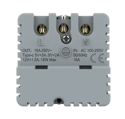 Фото 4 Механизм электрическая розетка с USB Type-C Power Delivery 18 Вт черный Livolo