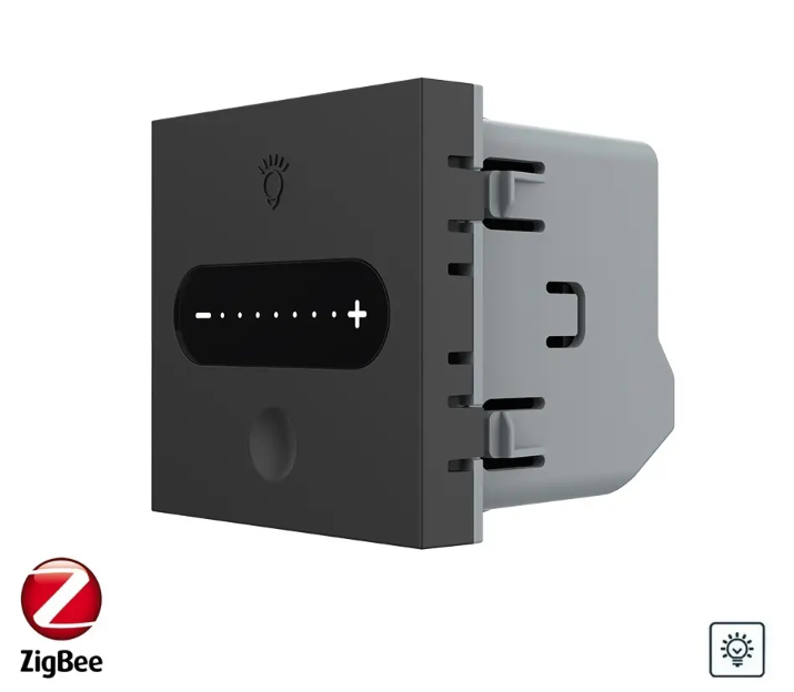 Фото Умный механизм сенсорный димер черный Livolo