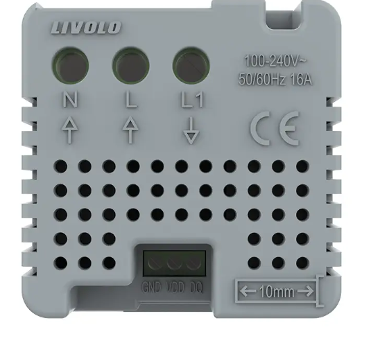 Фото 4 Механизм терморегулятор со встроенным датчиком температуры белый Livolo