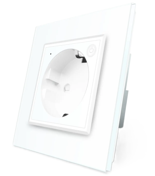 Фото Розумна розетка ZigBee із заземленням білий Livolo