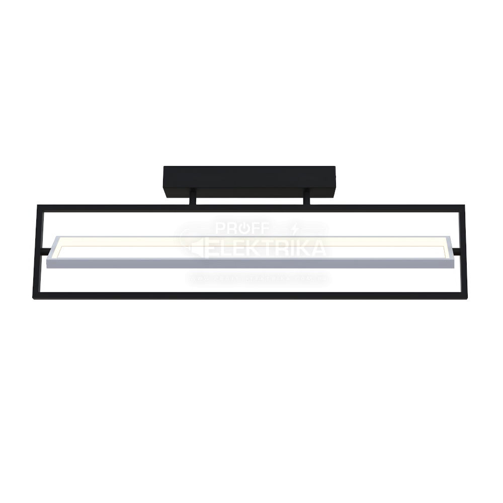 Фото Светильник LED smart PRADA пульт 60W 3000-5000K IP20 прямоугольник черно-белый Violux 220715